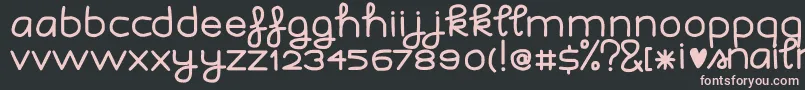 ISnailmail Font – Pink Fonts on Black Background