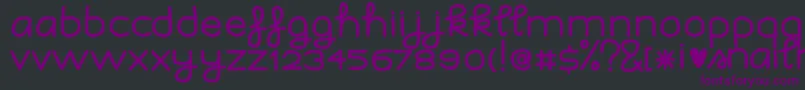 ISnailmail Font – Purple Fonts on Black Background