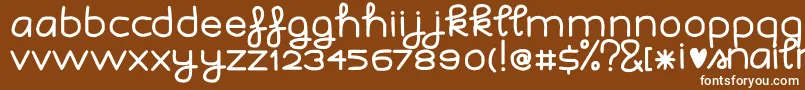 ISnailmail Font – White Fonts on Brown Background