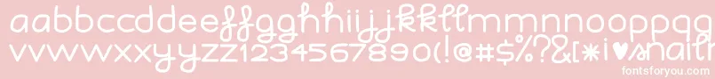 ISnailmail Font – White Fonts on Pink Background