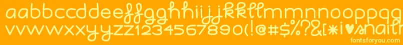 ISnailmail Font – Yellow Fonts on Orange Background