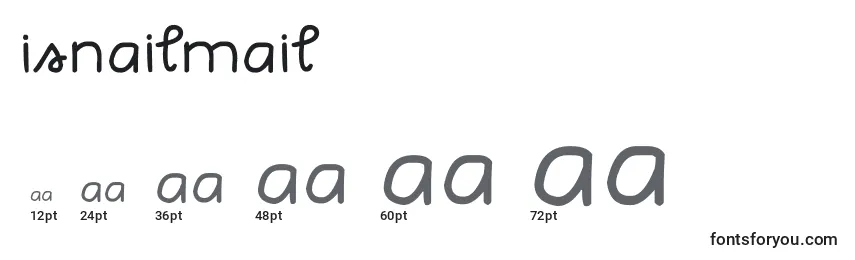 ISnailmail Font Sizes
