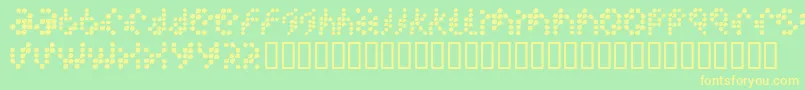 Fonte GuruDoctorknowbest – fontes amarelas em um fundo verde