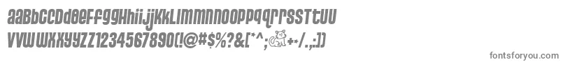 フォントPusssa – 白い背景に灰色の文字