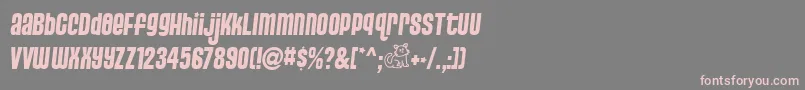 Pusssa Font – Pink Fonts on Gray Background