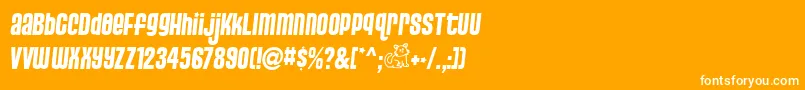 フォントPusssa – オレンジの背景に白い文字