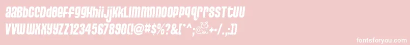 フォントPusssa – ピンクの背景に白い文字