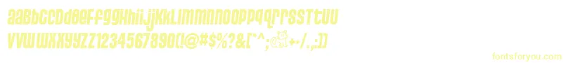 Pusssa Font – Yellow Fonts on White Background