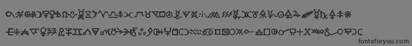 Шрифт Hermeticspellbook – чёрные шрифты на сером фоне