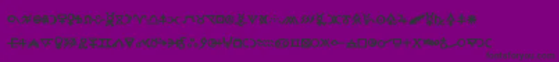 Hermeticspellbook-Schriftart – Schwarze Schriften auf violettem Hintergrund