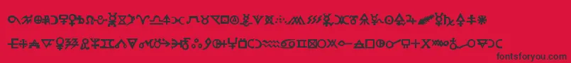 Hermeticspellbook Font – Black Fonts on Red Background