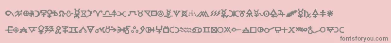 Hermeticspellbook Font – Gray Fonts on Pink Background
