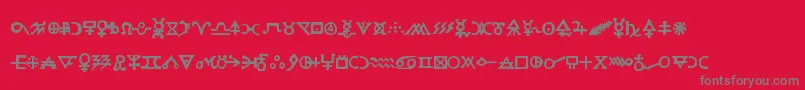 Hermeticspellbook Font – Gray Fonts on Red Background