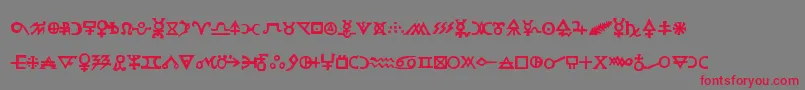 Hermeticspellbook Font – Red Fonts on Gray Background