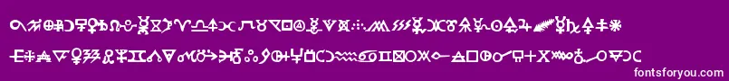 Hermeticspellbook Font – White Fonts on Purple Background
