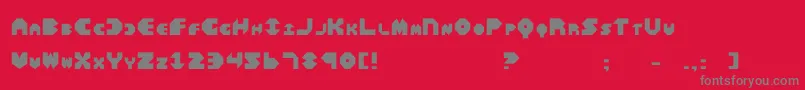 Bal Font – Gray Fonts on Red Background