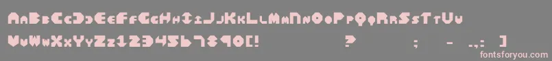 フォントBal – 灰色の背景にピンクのフォント