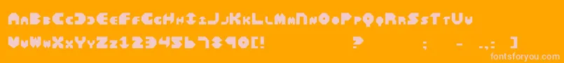 Bal Font – Pink Fonts on Orange Background