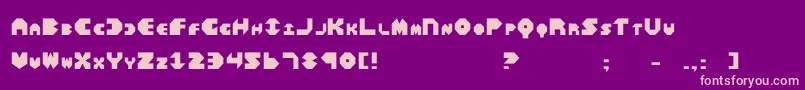 Bal Font – Pink Fonts on Purple Background