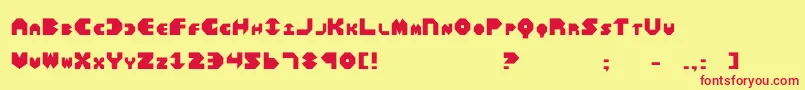 Bal Font – Red Fonts on Yellow Background