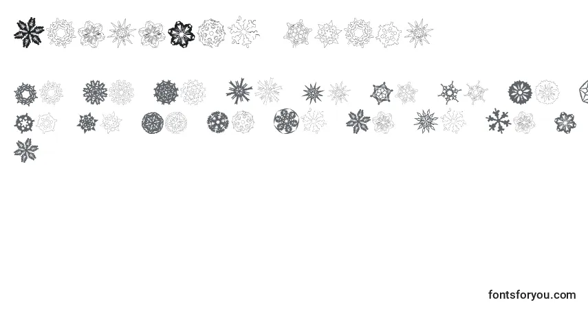 PaperSnowflakes-fontti – aakkoset, numerot, erikoismerkit