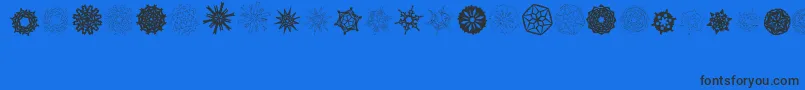 Police PaperSnowflakes – polices noires sur fond bleu