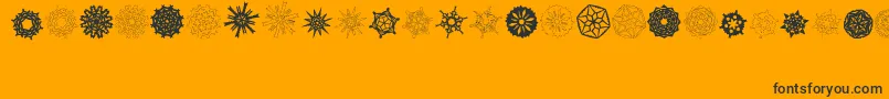 PaperSnowflakes Font – Black Fonts on Orange Background