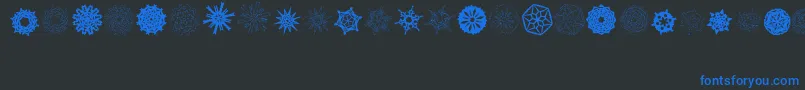 PaperSnowflakes Font – Blue Fonts on Black Background