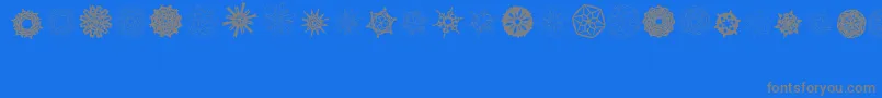Шрифт PaperSnowflakes – серые шрифты на синем фоне