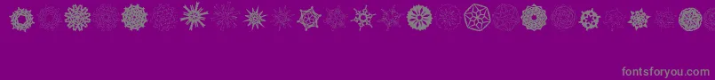 PaperSnowflakes Font – Gray Fonts on Purple Background