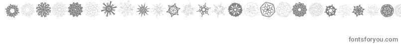 Fonte PaperSnowflakes – fontes cinzas em um fundo branco