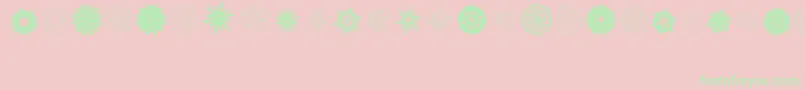 PaperSnowflakes Font – Green Fonts on Pink Background