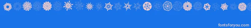 Шрифт PaperSnowflakes – розовые шрифты на синем фоне