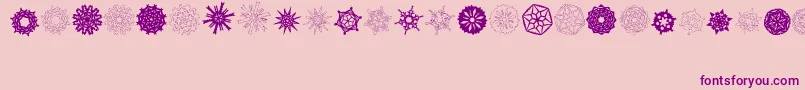 PaperSnowflakes Font – Purple Fonts on Pink Background