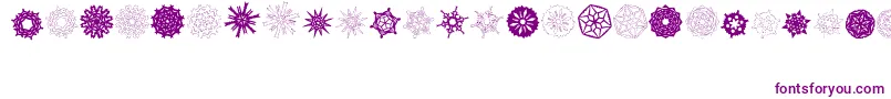 PaperSnowflakes Font – Purple Fonts on White Background