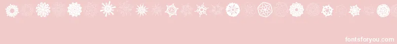 PaperSnowflakes Font – White Fonts on Pink Background