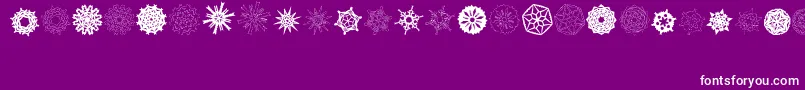 PaperSnowflakes Font – White Fonts on Purple Background