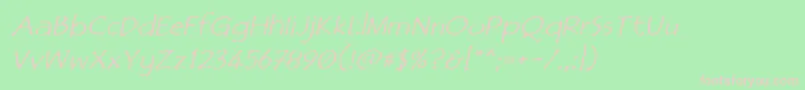 FilmCrypticOblique Font – Pink Fonts on Green Background