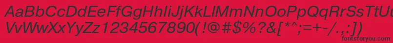 PragmaticamgttItalic Font – Black Fonts on Red Background