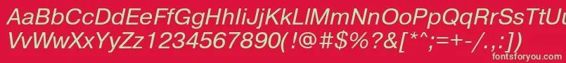 PragmaticamgttItalic Font – Green Fonts on Red Background