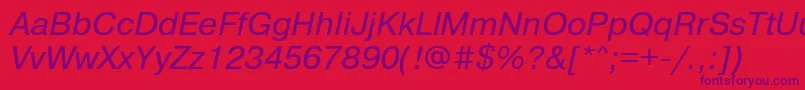 PragmaticamgttItalic Font – Purple Fonts on Red Background