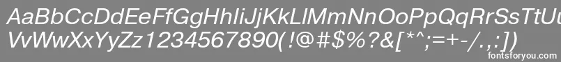 PragmaticamgttItalic Font – White Fonts on Gray Background