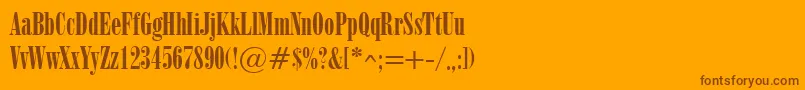 ObeliskRegular Font – Brown Fonts on Orange Background