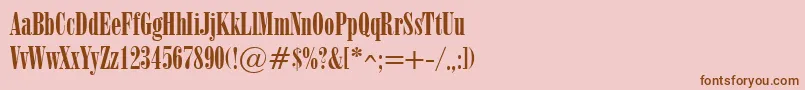 ObeliskRegular Font – Brown Fonts on Pink Background