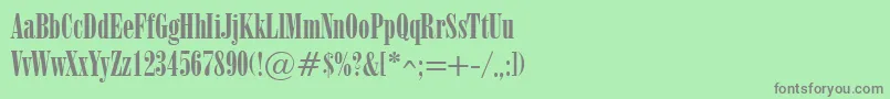 ObeliskRegular Font – Gray Fonts on Green Background