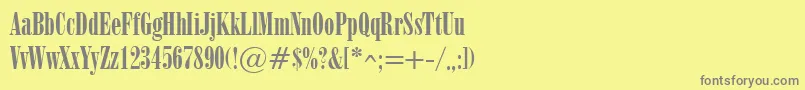 ObeliskRegular Font – Gray Fonts on Yellow Background