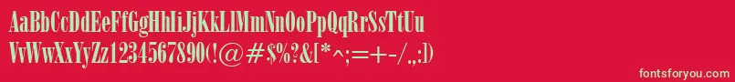 ObeliskRegular Font – Green Fonts on Red Background