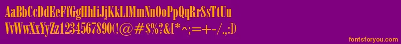 ObeliskRegular Font – Orange Fonts on Purple Background