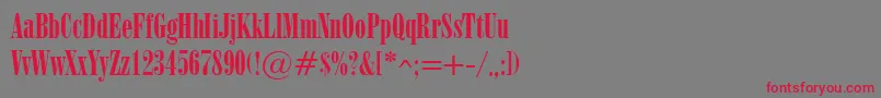 ObeliskRegular Font – Red Fonts on Gray Background