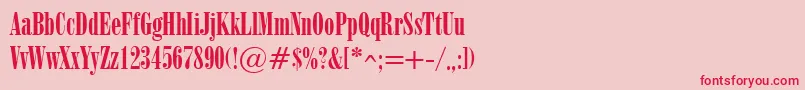 Шрифт ObeliskRegular – красные шрифты на розовом фоне